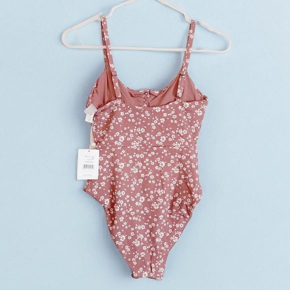 Andie Swim The Snap One Piece - Eco Nylon - Ditsy Floral Rose Size S NWT - Picture 5 of 8